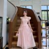 ✨ NEW ARRIVAL BY JARIYA ✨ 👗Pink Elegant Ruffle Maxi Dress🔑JR0135