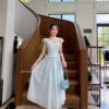 ✨ NEW ARRIVAL BY JARIYA ✨ 👗Blue Elegant Ruffle Maxi Dress🔑JR0135